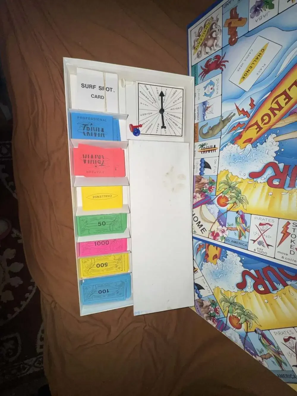 Vintage 1996 Surf N Tour Challenge Board Game